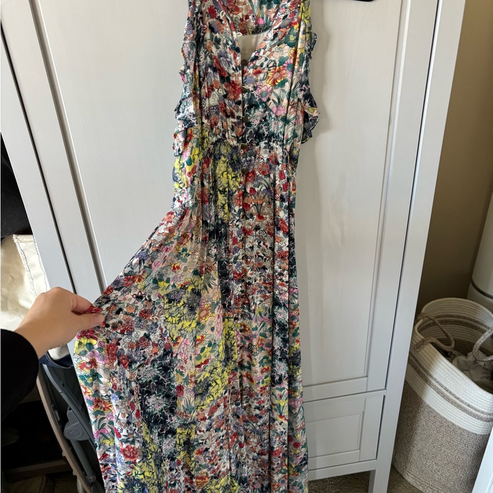 Anthropologie Multicolor Floral Maxi Dress